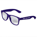 Purple Retro Clear Lenses Sunglasses